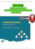 TEST BANK Management Global&comma; 15th Edition  By Stephen P&period; Robbins&comma;Verified Chapters 1-18&comma;Complete 2025 Latest Version