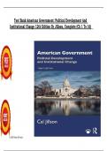 Test Bank For American Government Political Development And Institutional Change 12th Edition By Jillson&comma; Complete &lpar;Ch 1 To 16&rpar; In PDF