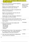 CIS CSM Exam Questions With All Correct & Verified Answers
