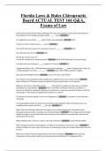 Florida Laws & Rules Chiropractic  BoardACTUALTEST166Q&A&comma;  Exams of Law