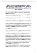 HESI PSYCH MENTAL HEALTH EXAM TEST BANK