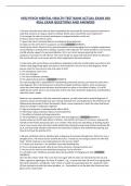 HESI PSYCH MENTAL HEALTH EXAM TEST BANK