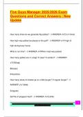 Five Guys Manager 2025&sol;2026 Exam  Questions and Correct Answers &vert; New  Update 