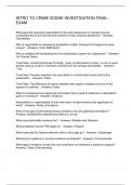 INTRO TO CRIME SCENE INVESTIGATION FINAL EXAM