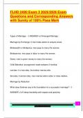 FLHD 2400 Exam 3 2025&sol;2026 Exam  Questions and Corresponding Answers  with Surety of 100&percnt; Pass Mark 
