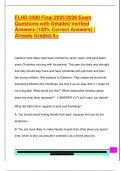 FLHD 2400 Final 2025&sol;2026 Exam  Questions with Detailed Verified  Answers &lpar;100&percnt; Correct Answers&rpar; &vert;  Already Graded A&plus; 
