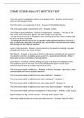 CRIME SCENE ANALYST WRITTEN TEST