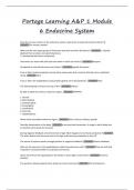 Portage Learning A&P 1 Module  6 Endocrine System
