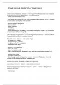  CRIME SCENE INVESTIGATION EXAM 3
