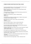 CRIME SCENE INVESTIGATION FINAL EXAM