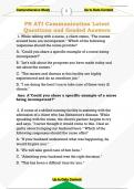 PN ATI Communication Latest  Questions and Graded Answers