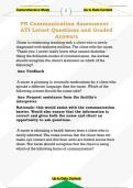 PN Communication Assessment -  ATI Latest Questions and Graded  Answers 