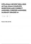 CPFA EXAM NEWEST 2024-2025 ACTUAL EXAM COMPLETE QUESTIONS AND CORRECT ANSWERS &lpar;VERIFIED ANSWERS&rpar; &vert;ALREADY GRADED A