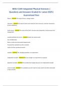 WGU C165 Integrated Physical Sciences &vert;  Questions and Answers Graded A&plus; Latest 2025&vert;  Guaranteed Pass