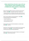 POLS 102 FINAL EXAM &vert; 126 ACTUAL QUESTIONS AND ANSWERS WITH COMPLETE SOLUTIONS &vert; UPDATED 2025