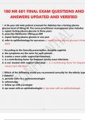 180 NR 601 FINAL EXAM QUESTIONS AND ANSWERS UPDATED AND VERIFIED