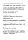 WASHINGTON MAST QUESTIONS AND ANSWER