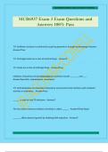 MCB6937 Exam 3 Exam Questions and Answers 100&percnt; Pass