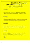  LSUS MHA 710 ECONOMICS EXAM 3 QUESTIONS AND ANSWERS 2025