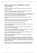 SANS ASLP SECURITY AWARENESS TRAINING STUDY GUIDE