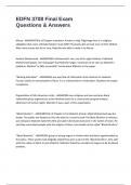 EDFN 3708 Final Exam Questions & Answers