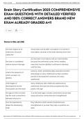 Brain Story Certification 2025 COMPREHENSIVE EXAM QUESTIONS WITH DETAILED VERIFIED AND 100&percnt; CORRECT ANSWERS BRAND NEW EXAM ALREADY GRADED A&plus;&excl;&excl;