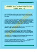NHA Line of Service Exam Questions and Answers 100&percnt; Pass