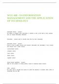 WGU 468 - OA INFORMATION MANAGEMENT AND THE APPLICATION OF TECHNOLOGY