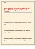 Class A&sol;B Operator Underground Storage  Exam 2025 &ndash; Complete Test Bank with  Answers