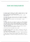 D118&colon; Unit 2 Study Guide OA