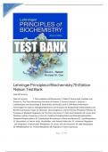 Test Bank for Lehninger Principles of Biochemistry 7th Edition by Nelson &lpar;complete&comma; questions&sol;answers&sol;rationales&rpar; &vert; Lehninger Principles of Biochemistry 7th Edition Nelson Test Bank Latest Update 2024