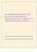 PN COMPREHENSIVE PREDICTOR  2023 with NGN UPDATED 2025  INCLUDES 100&percnt; ACCURATE ANSWERS FROM  A PREVIOUSLY GRADED A&plus; VERSION&period;