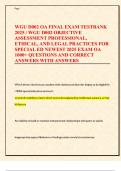 WGU D002 OA FINAL EXAM TESTBANK  2025 &sol; WGU D002 OBJECTIVE  ASSESSMENT PROFESSIONAL&comma;  ETHICAL&comma; AND LEGAL PRACTICES FOR  SPECIAL ED NEWEST 2025 EXAM OA  1000&plus; QUESTIONS AND CORRECT  ANSWERS WITH ANSWERS 