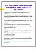 RTE 1000 FINAL EXAM 2024-2025 QUESTIONS WITH COMPLETE SOLUTIONS 