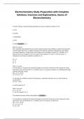 Electrochemistry Study Preparation with Complete  Solutions&colon; Exercises and Explanations&comma; Exams of  Electrochemistry