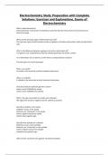 Electrochemistry Study Preparation with Complete  Solutions&colon; Exercises and Explanations&comma; Exams of  Electrochemistry
