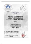 BPT1501 ASSIGNMENT 6 &lpar;COMPLETE ANSWERS&rpar; Semester 1 2025 - DUE  8 May 2025 &semi;100&percnt; trusted&comma; comprehensive and complete reliable solution with clear explanation&period;