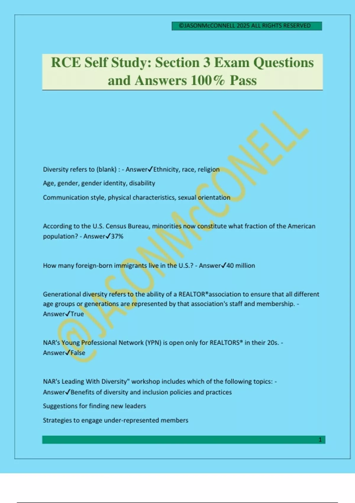 RCE Self Study: Section 3 Exam Questions and Answers 100% Pass - RCE ...