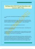 Refrigeration ESCO Exam Questions and Answers 100&percnt; Pass