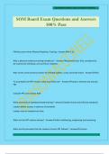 SOM Board Exam Questions and Answers 100&percnt; Pass