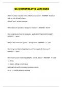 CA CHIROPRACTIC LAW EXAM