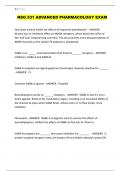 NSG 531 ADVANCED PHARMACOLOGY EXAM