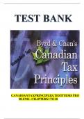 TEST BANK For canadian tax principles test items problems&lowbar;chapters 1 to 10