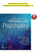 TEST BANK For Primary Care Psychiatry&comma; 2nd Edition by Robert McCarron&comma; Glen Xiong&comma; Verified Chapters 1 - 26&comma; Complete Newest Version