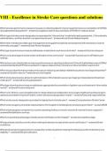VIII - Excellence in Stroke Care questions and solutions