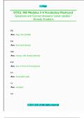 OTCL 505 Modules 3-4 Vocabulary Flashcard  Questions and Correct Answers&sol; Latest Update &sol;  Already Graded s