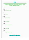 OTCL 52 Questions and Correct Answers&sol; Latest  Update &sol; Already Graded 0