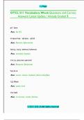 OTCL 511 Vocabulary Week Questions and Correct  Answers&sol; Latest Update &sol; Already Graded 5 