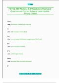 OTCL 505 Modules 5-8 Vocabulary Flashcard  Questions and Correct Answers&sol; Latest Update &sol;  Already Graded