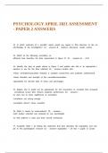 PSYCHOLOGY APRIL 2021 ASSESSMENT - PAPER 2 ANSWERS